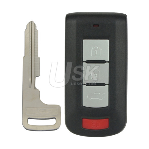 FCC OUC644M-KEY-N Smart key shell 4 button for Mitsubishi LANCER 2008-2013 PN 8637A228