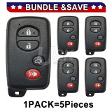 (Pack of 5) FCC HYQ14AAB Smart key 4 button 315mhz for Toyota Highlander 2008-2013 PN 89904-48110 (0140 Board)