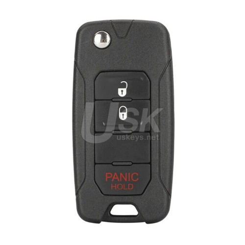 FCC 2ADFTFI5AM433TX Flip key 3 button 433Mhz SIP22 blade for 2015-2018  Jeep Renegade smart key original board