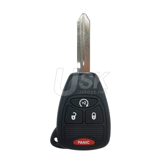 Chrysler Aspen Dodge Caliber Jeep Compass 2007-2018 FCC OHT692713AA Aftermarket Remote Head Key 4 Button PN 68039414AD 04589621AB
