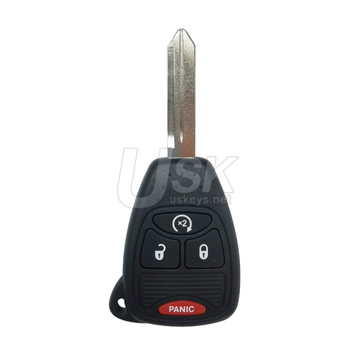 FCC OHT692713AA Remote head key 4 button 315Mhz for 2007-2018 Chrysler Aspen Dodge Caliber Jeep Compass PN 68039414AD 04589621AB