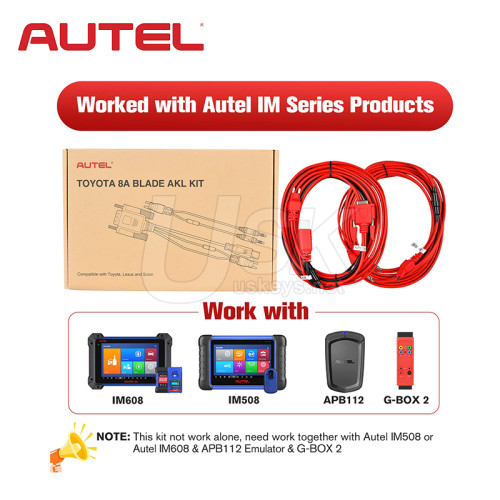 Autel 8A AKL For Toyota Autel 8A Cable Non-Smart Key All Keys Lost Adapter Work with APB112
