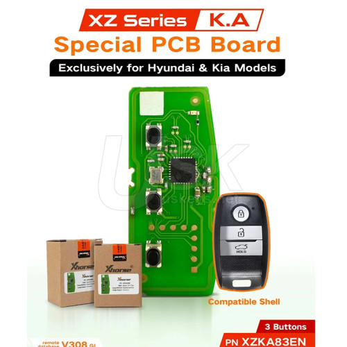 Xhorse XZKA83EN XZ Series K.A Special PCB Board 3 Button Exclusively for Hyundai & Kia Models