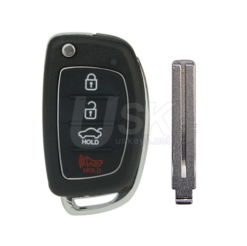 Hyundai Sonata 2017-2020 FCC TQ8-RKE-4F25 Aftermarket Remote Flip Key 4 Button PN 95430-C1210 95430-C2210