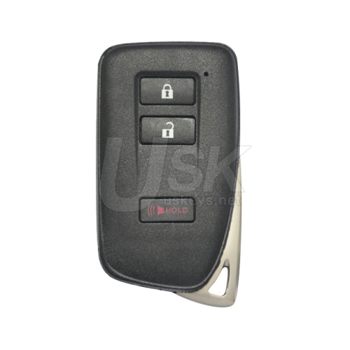 Lexus NX200T NX300h NX300 2015-2020 FCC HYQ14FBA Aftermarket Smart Key 3 Button PN 89904-78460