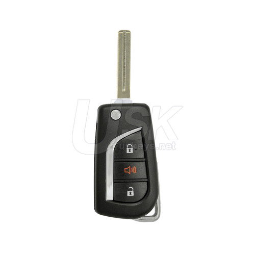 Toyota RAV4 2019-2021 FCC GQ4-73T Aftermarket Flip Remote Key 3 Button PN 89070-0R300