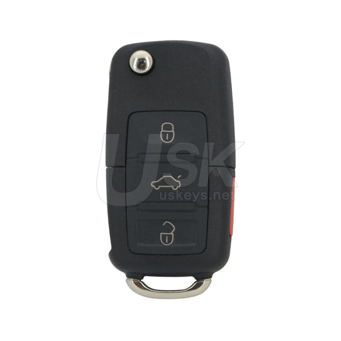 Volkswagen Jetta Golf Rabbit 2006-2011 FCC NBG92596263 Aftermarket Flip Remote Key 4 Button PN 1K0959753H