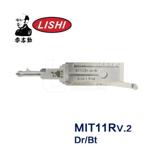 Mitsubishi Original Lishi MIT11 v.2 Dr/Bt 2-in-1 Auto Pick and Decoder