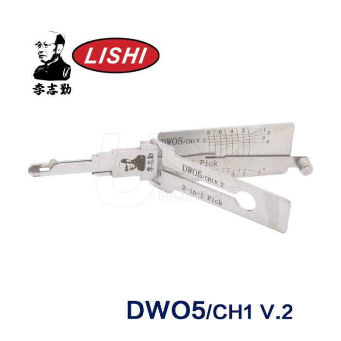 Original Lishi DWO5 CH1 v.2 2 in 1 Auto Pick and Decoder