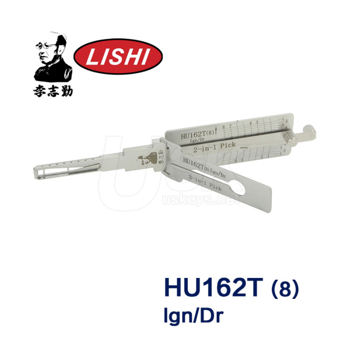 New VW Original Lishi HU162T (8) Ign/Dr 2 in 1 Auto Lock Pick Decoder