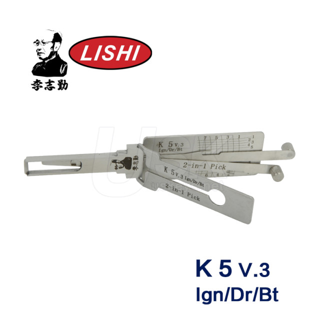 Original Lishi 2in1 Pick K5 V.3 Ign/Dr/Bt