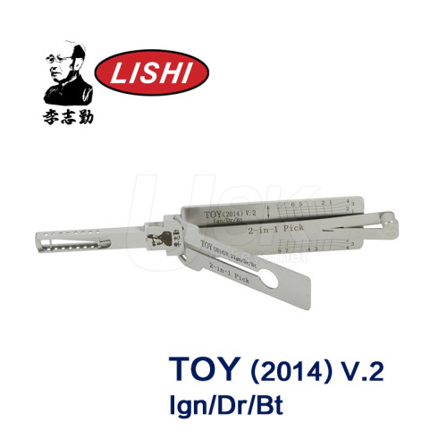 Toyota Original Lishi TOY(2014) v.2 Ign/Dr/Bt 2 in 1 Auto Lock Pick Decoder