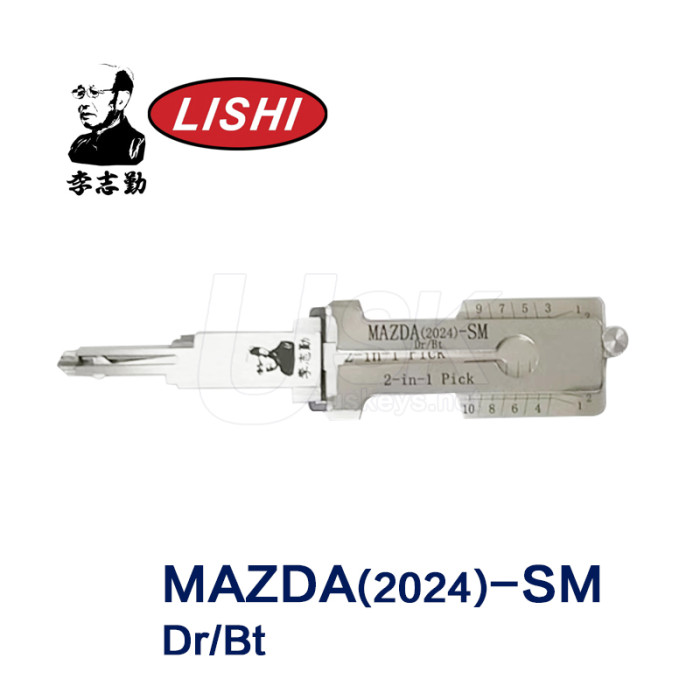 Mazda 2024+ CX-30 Original Lishi MAZDA(2024)-SM Dr/Bt 2 in 1 Decoder and Pick