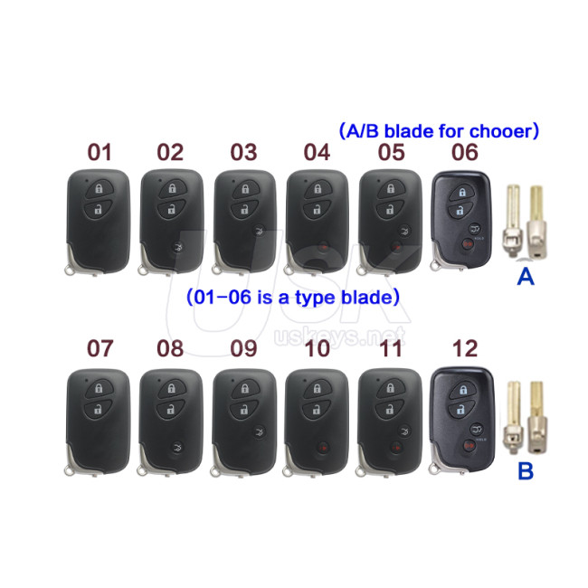 KEYDIY KD TDB04-3 TDB04-4 TDB04 4D Smart Keys Universal Remotes For Lexus Board ID: 0140 3370 5290 F433 A433 0500 6601 0111 6221