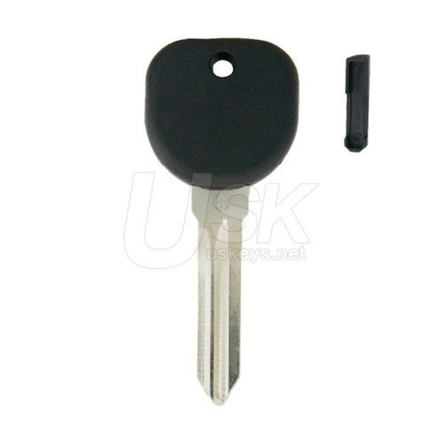 Chevrolet GM Enclave Impala 2004-2013 Aftermarket Transponder Key Shell No Chip/46 Chip B106 / B107 / B111 Blade PN 599487 (with chip holder)