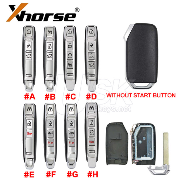Xhorse Kia Universal Smart Key Shell 3/4/5 Button