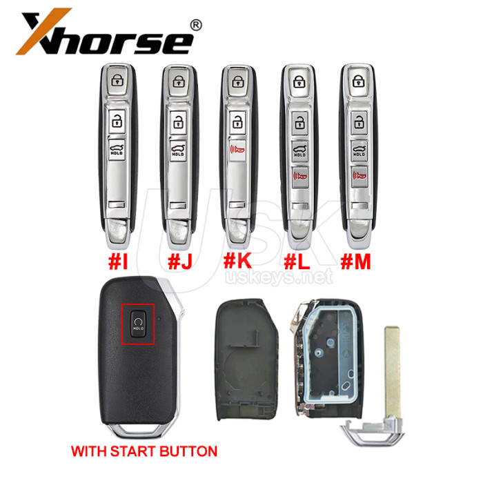 Xhorse Kia Universal Smart Key Shell 3/4/5 Button
