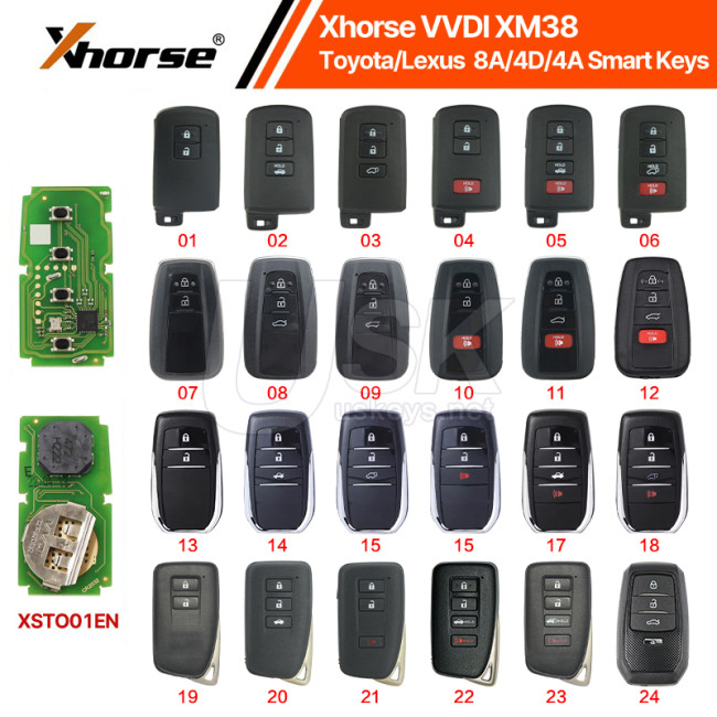 Xhorse XSTO01EN Toyota & Lexus Style XM38 Series Smart Keys Universal Remote