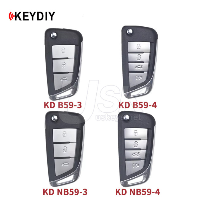KEYDIY B59-3 NB59-3 B59-4 NB59-4 3/4 Buttons B Series and NB Series Universal Flip Remote Key