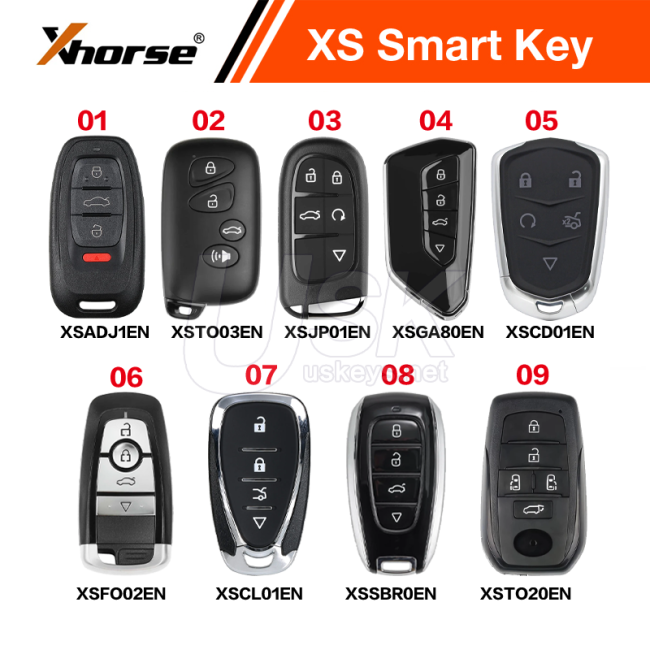 Xhorse VVDI XS Series Universal Remote Smart Key XSTO03EN / XSJP01EN / XSFO02EN / XSGA80EN / XSCL01EN