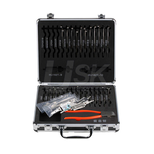 Original Lishi tool box set full lishi 2 in 1 Auto Pick and Decoder 32pcs kits with free lishi key cutter