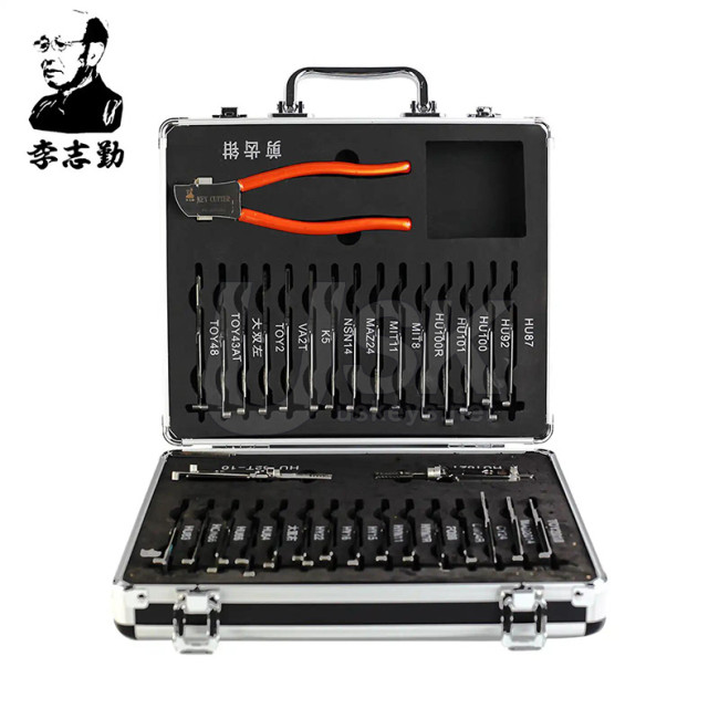 Original Lishi tool box set full lishi 2 in 1 Auto Pick and Decoder 32pcs kits with free lishi key cutter