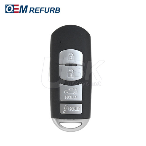 Mazda 3 6 Miata MX-5 2014-2019 FCC WAZSKE13D01 WAZSKE13D02 OEM Refurbished Smart Key 4 Button PN GJY9-67-5DY Mitsubishi System