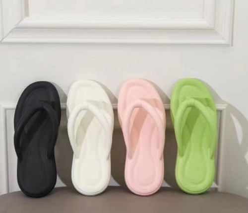 Anti-slip Men's Evergreen 2023 Women Slippers Flip-flops Soles Bathroom Slides Shoes Eva Leisure Indoor Home Summer Beach Ladies