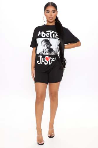 Poetic Justice '93 Tunic Top - Black
