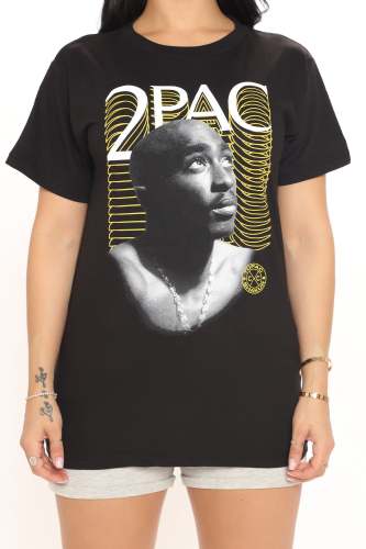 Tupac Eyes To Heaven Top - Black