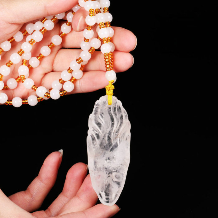 2.5'' Clear Quartz Flame Skull N130