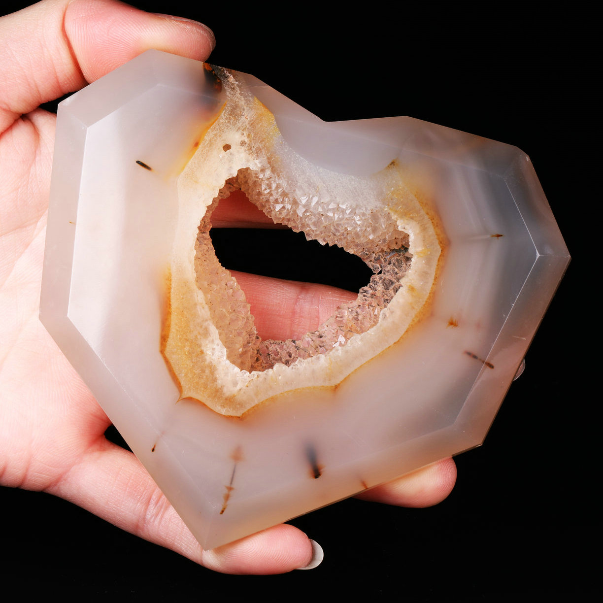 US$ 25.00 - 3.9 '' Geode Cluster Agate M365 - www.mr-skull.com
