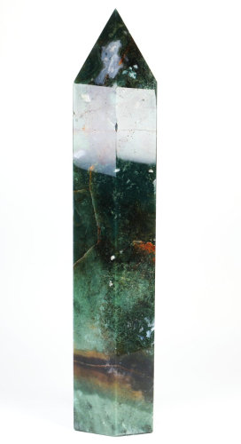 7.7 '' Green Moss Agate K2878