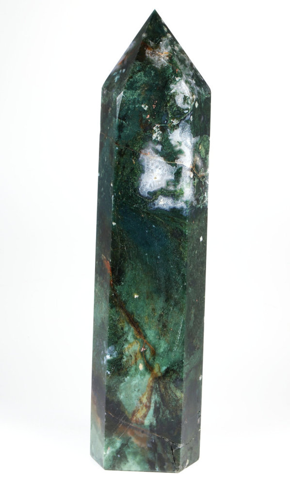 7.7 '' Green Moss Agate K2878