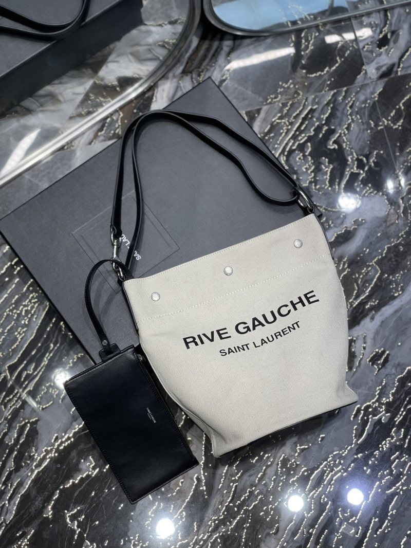 YSL Rive Gauche Bucket Bag In Linen