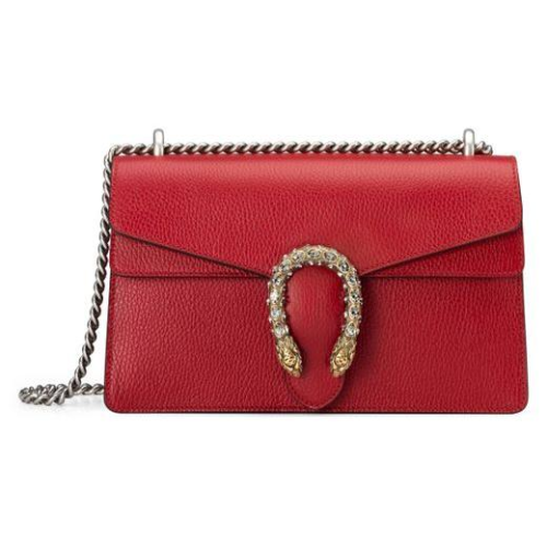 Gucci Women's Red Dionysus Leather Shoulder Bag