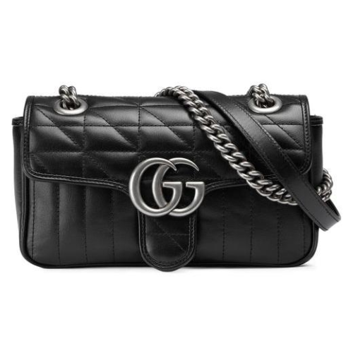 Gucci Women's Black gg Marmont Mini Shoulder Bag