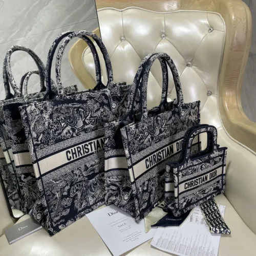Top Original Dior Book Tote handbag shopping bags CD-0175