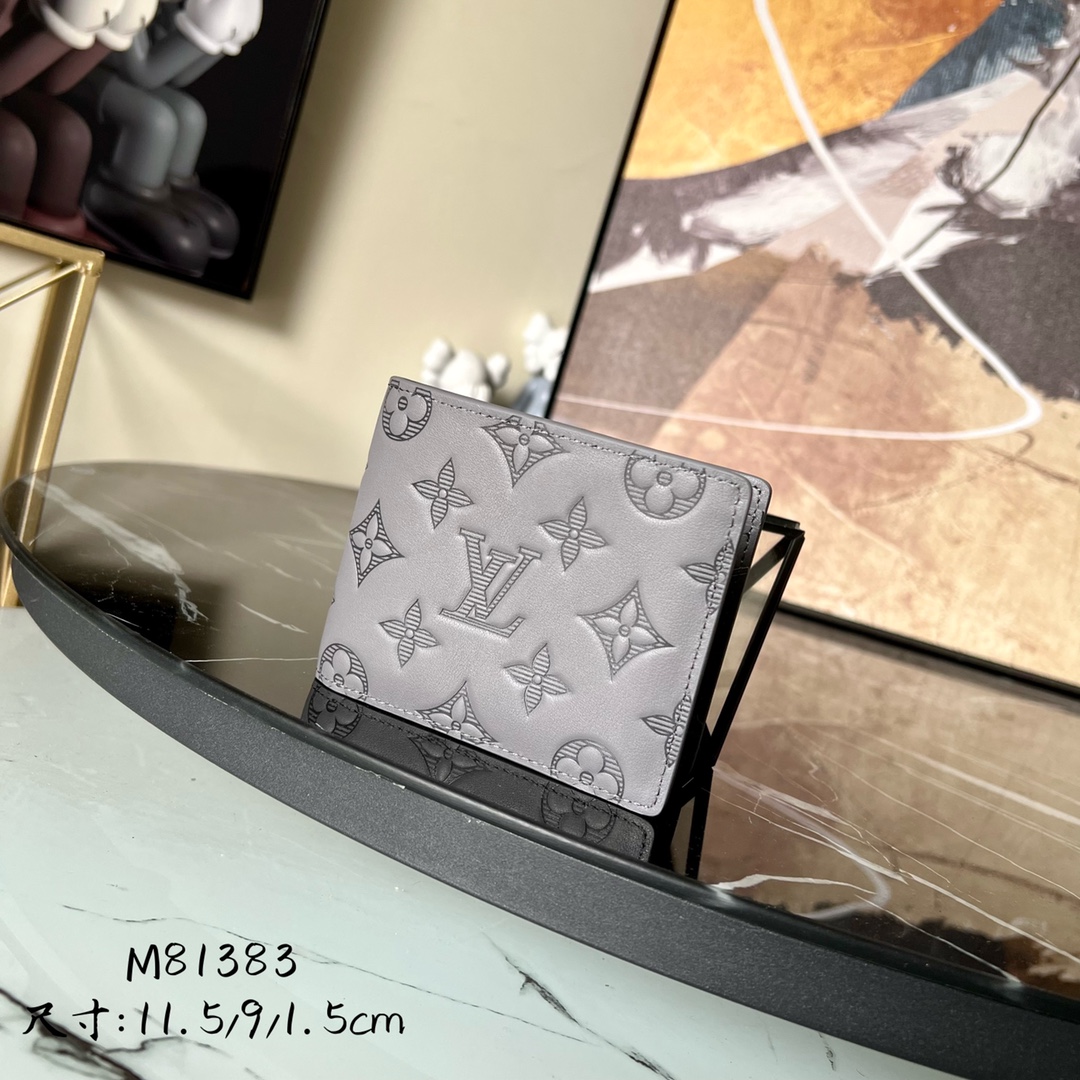 Louis Vuitton M81383 Multiple Wallet , Grey, One Size