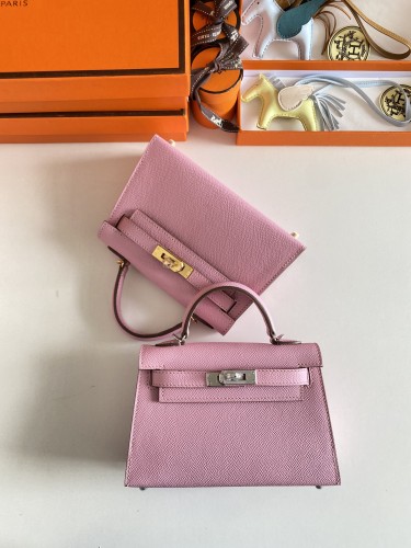 Top Hermes Mini Kelly 19CM Handmade handbag Shoulder Bags002