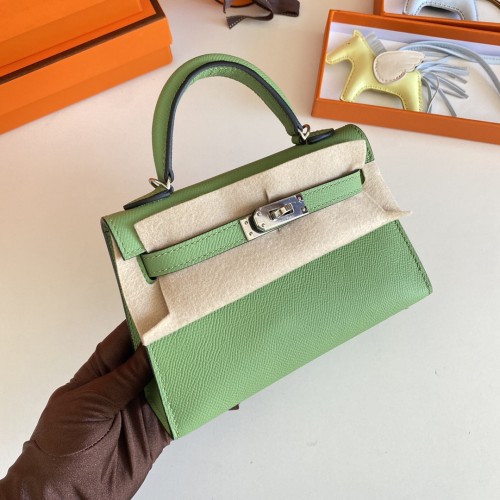 Top Hermes Mini Kelly 19CM Handmade Shoulder Bags003
