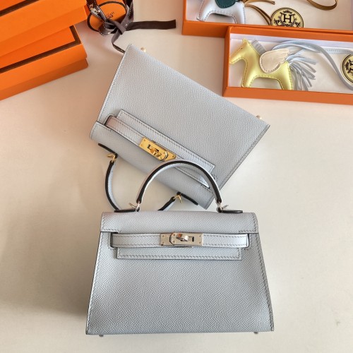Top Hermes Mini Kelly 19CM Handmade Shoulder Bags002