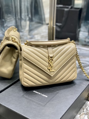 YSL Top 𝑴𝒐𝒏𝒐𝒈𝒓𝒂𝒎 𝒄𝒐𝒍𝒍𝒆𝒈𝒆 Handbag Shoulder Bags 392737