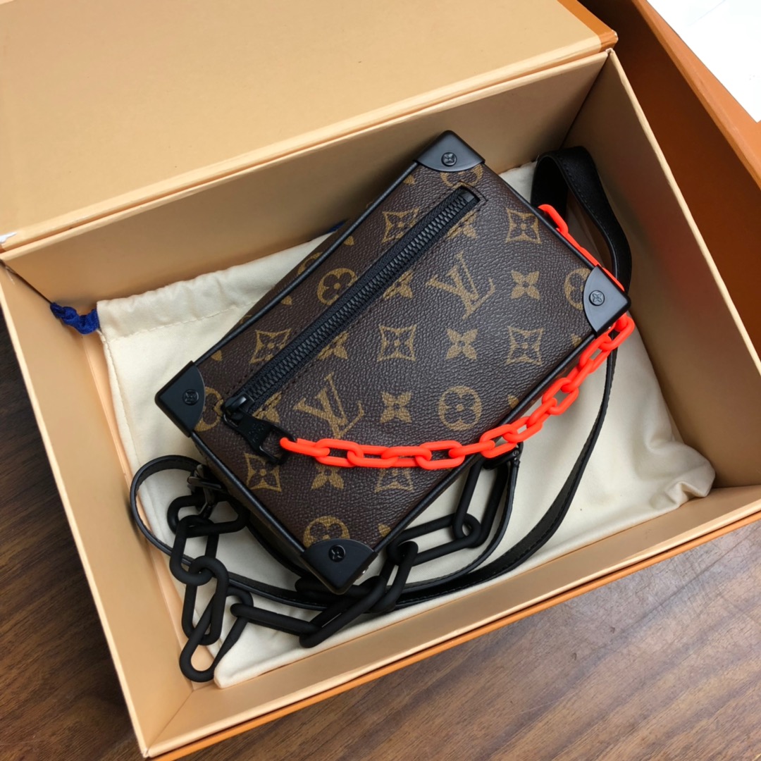 LV M44480 Louis Vuitton Mini Soft Trunk Monogram White M44735