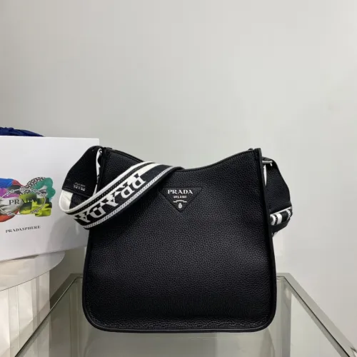 Top Original Prada Leather hobo bag 1BC073