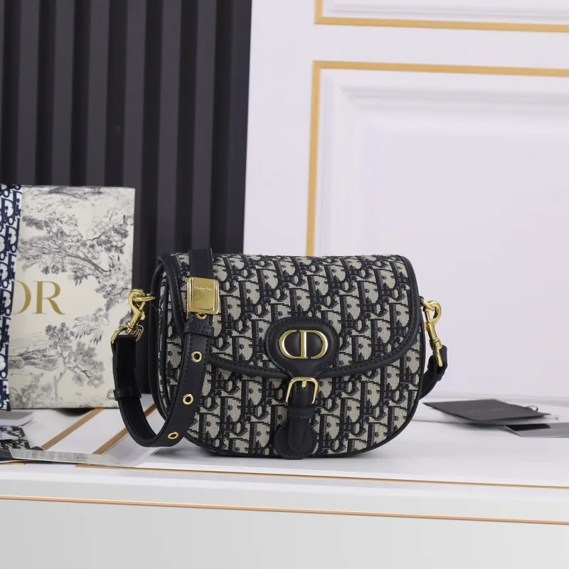 Medium Dior Bobby bag Blue print CD-2011 XB081 22cm