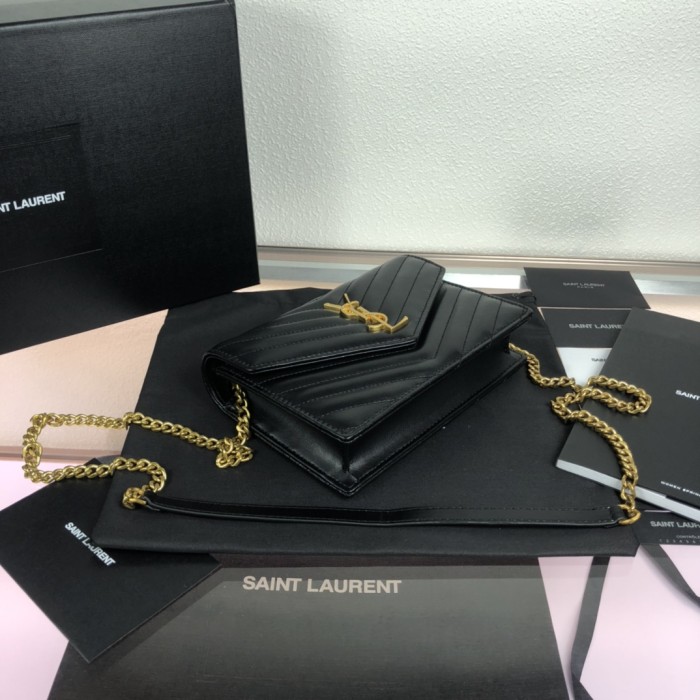 ysl cassandre envelope chain wallet