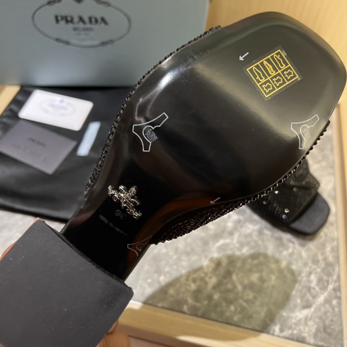 Prada shoes Diamond High heels 9CM sandal 005