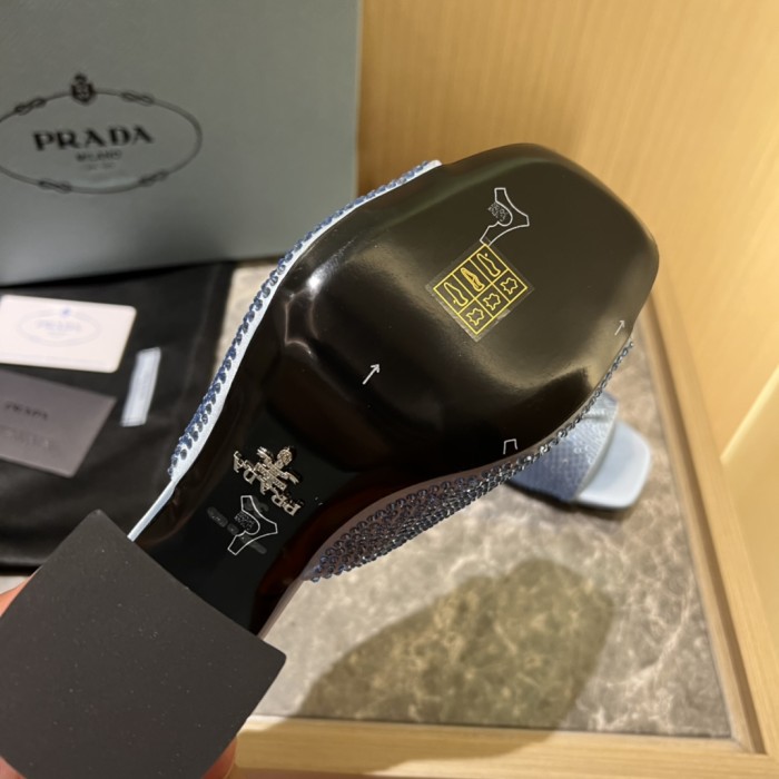 Prada shoes Diamond High heels 9CM sandal 005