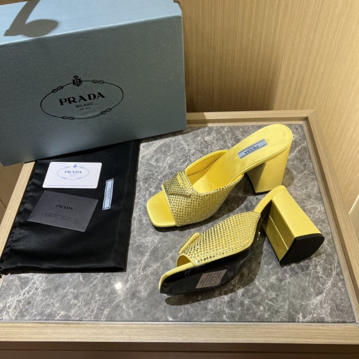 Prada shoes Diamond High heels 9CM sandal 005